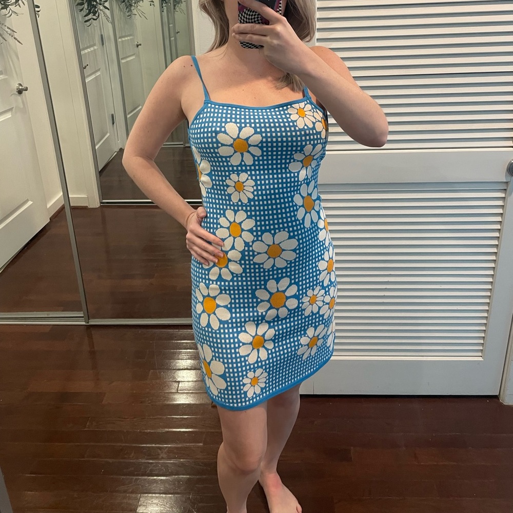 Zara Daisy Jacquard Dress (NWT) - Picture 4 of 4